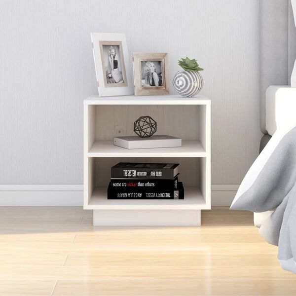 vidaXL Bedside Cabinets 2 pcs White 40x34x40 cm Solid Wood Pine