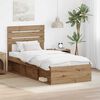 vidaXL Bed Frame Artisian Oak 75 x 190 cm Solid Pine Wood