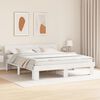 vidaXL Bed Frame with Headboard White 180 x 200 cm Solid Pine Wood