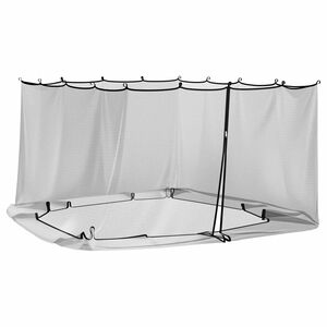 vidaXL Mosquito Net for Gazebo 220 mesh Black 3.6 x 3 x 2 m Polyester