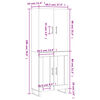 vidaXL Highboard Grey Sonoma 69.5x34x180 cm Engineered Wood