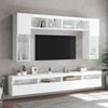 vidaXL TV Wall Cabinets with LED Lights 2 pcs White 60x30x40 cm
