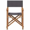 vidaXL Folding Director's Chair Grey 56 x 54 x 87 cm Solid Teak Wood