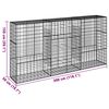 vidaXL Gabion Basket with Cover 300x50x150 cm Galvanised Iron