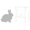 vidaXL Rabbit Feeder Silver 20 x 12.5 x 25 cm Galvanised Steel