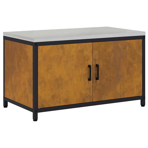 vidaXL Kitchen Storage with Shelf Rusty 90 x 50 x 53 cm Steel