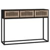 vidaXL Console Table Black 105x30x75 cm Engineered Wood and Iron