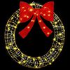 vidaXL Wreath with 60 LEDs Warm white 75 cm PET