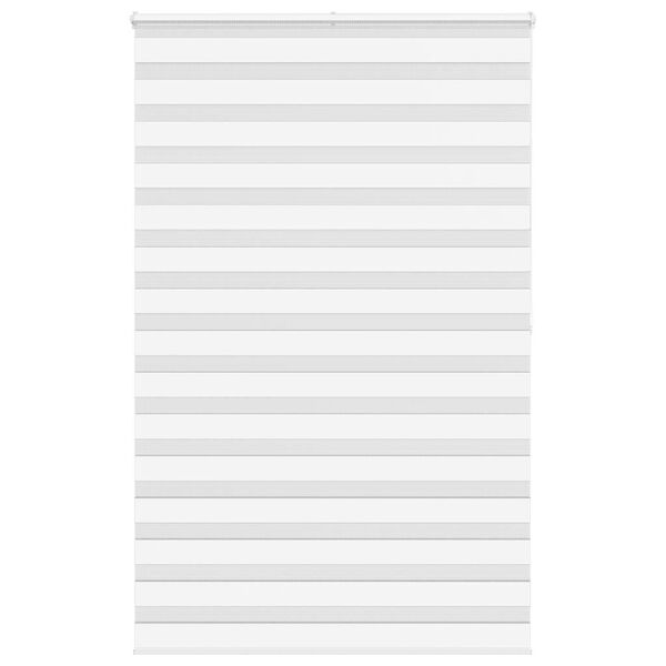 vidaXL Zebra Blind White 140x200 cm Fabric Width 135.9 cm Polyester
