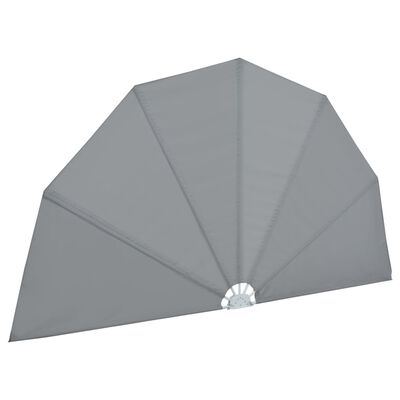 vidaXL Collapsible Terrace Side Awning Grey 160 cm