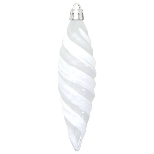 vidaXL Christmas Spiral Shape Ball 40 pcs White