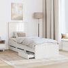 vidaXL Bed Frame with Drawer White 75 x 190 cm Engineer Wood