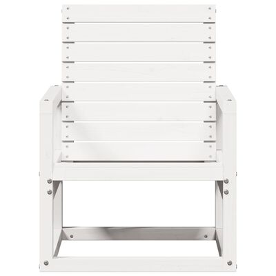 vidaXL Garden Chair White 57.5x63x76 cm Solid Wood Pine