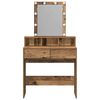 vidaXL Dressing Table Old Wood 80 x 41 x 144.5 cm Engineered wood