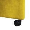 vidaXL Dining Chairs with Wheels 2 pcs Yellow 58 x 67 x 97 cm Velvet