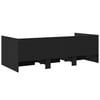 vidaXL Daybed with Drawers without Mattress Black 100x200 cm