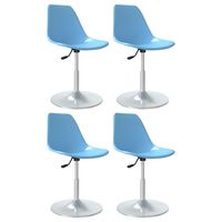 vidaXL Swivel Dining Chairs 4 pcs Blue PP