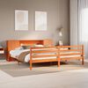 vidaXL Bookcase Bed without Mattress Wax Brown 200x200 cm Solid Wood Pine