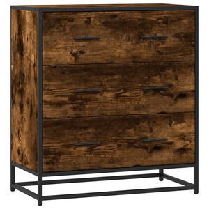 vidaXL Sideboard Smoked Oak 68x35x76 cm Engineered Wood and Metal