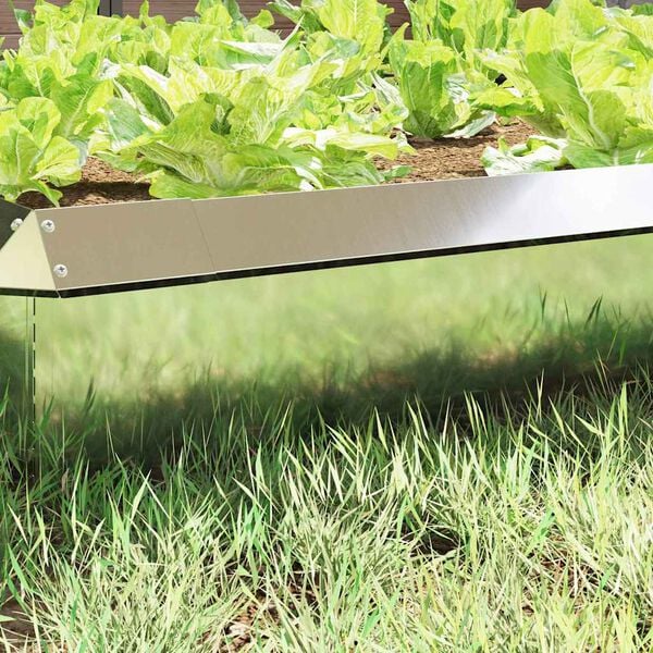 vidaXL Snail Fence 4 pcs Silver 50 x 3.5 x 25 cm Galvanised Steel