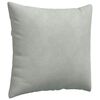 vidaXL Sofa Pillows 2 pcs Light Grey 50 x 50 cm Corduroy Fabric