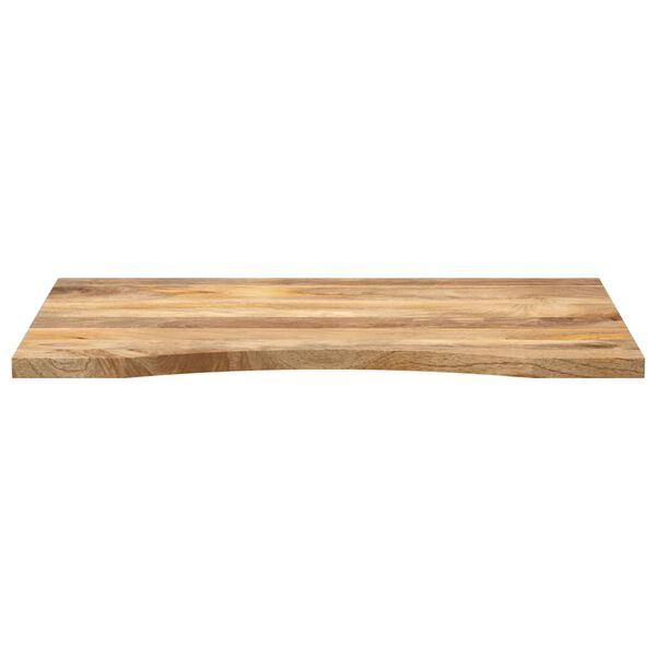 vidaXL Desk Top with Curve 80x60x2.5 cm Solid Wood Rough Mango