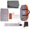 vidaXL Family Tent Cabin 6-Person Grey and Orange Waterproof