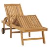 vidaXL Sun Lounger Solid Teak Wood