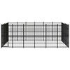 vidaXL Outdoor Dog Kennel Steel 27.65 m&sup2;