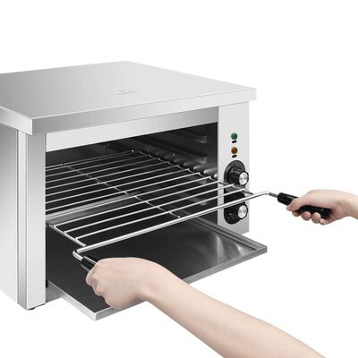 vidaXL Electric Gastronorm Salamander Grill 3000 W Stainless Steel