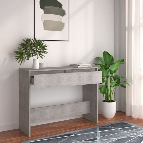 vidaXL Console Table Concrete Grey 100x35x76.5 cm Engineered Wood