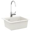 vidaXL Sink White 470 x 440 mm Granite