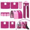 vidaXL Kids'Loft Bed Frame Black and Pink 74.5 x 190 cm Metal