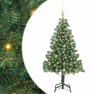vidaXL Christmas Tree with 150 LEDs with Stand Green 150 cm PVC