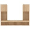 vidaXL 5 Piece TV Wall Units with LED Sonoma Oak Engineered Wood