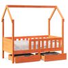 vidaXL Kids Bed Frame with Drawers without Mattress 80x160 cm