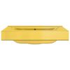 vidaXL Wash Basin with Overflow 60x46x16 cm Ceramic Gold
