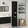 vidaXL Bathroom Cabinet Black Oak 30 x 30 x 190 cm Engineered Wood