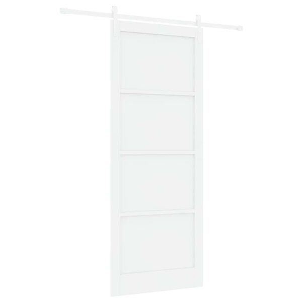 vidaXL Sliding Door White 93 x 232 cm Solid Pine Wood