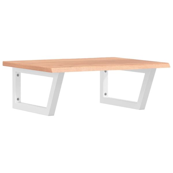vidaXL Basin Shelf Wall Mounted Steel and Solid Wood Oak