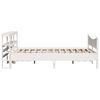 vidaXL Bed Frame with Headboard White 120x190 cm Small Double Solid Wood Pine