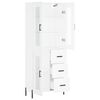 vidaXL Highboard White 69.5x34x180 cm Engineered Wood