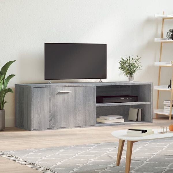 vidaXL TV Cabinet Grey Sonoma 120x34x37 cm Engineered Wood