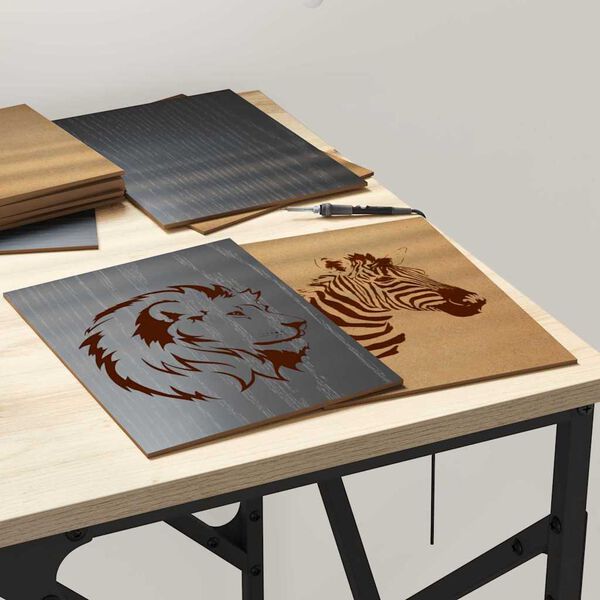 vidaXL Decor Panels 12 pcs Black oak 15 x 21 x 0.3 cm Engineered wood