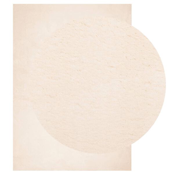 vidaXL Rug HUARTE Short Pile Soft and Washable Beige 240x340 cm