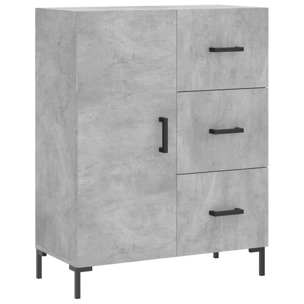 vidaXL Sideboard Concrete Grey 69.5x34x90 cm Engineered Wood