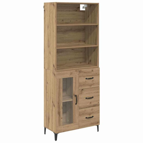 vidaXL Highboard Artisan Oak 69.5 x 34 x 180 cm Engineered Wood