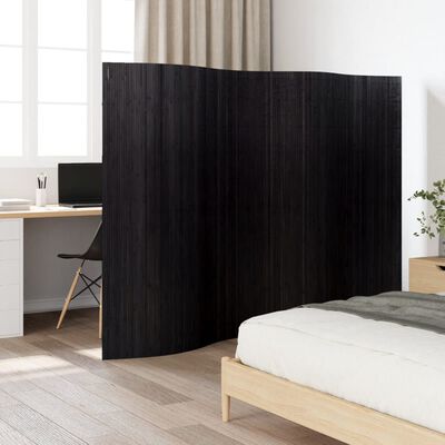 vidaXL Room Divider Black 165x250 cm Bamboo