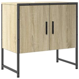 vidaXL Bathroom Sink Cabinet Sonoma Oak 60x33x60 cm Engineered Wood