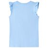 Kids' T-shirt with Ruffle Sleeves Light Blue 116